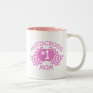 Caneca De Café Em Dois Tons Mãe do Motocross