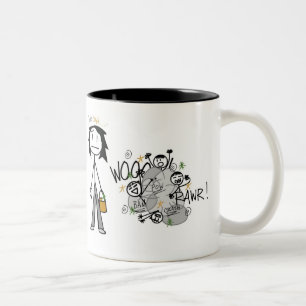 Caneca De Café Em Dois Tons Mãe dos meninos