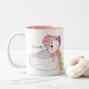 Caneca De Café Em Dois Tons Mãe E Pato Bebê