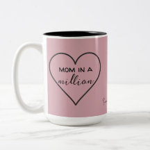 "Mãe em um Milhão" Heart Mug | Presente no Dia da 