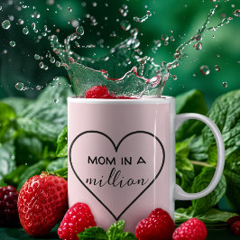 Caneca De Café Em Dois Tons "Mãe em um Milhão" Heart Mug | Presente no Dia da