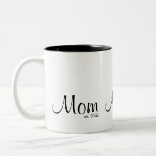 Caneca De Café Em Dois Tons Mãe Estabelecida Presente de Nova Mãe