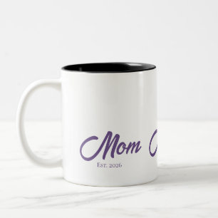 Caneca De Café Em Dois Tons Mãe Estabelecida Roteiro Roxo