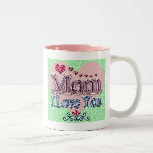 Caneca De Café Em Dois Tons Mãe (eu te amo) Mug (Direita)