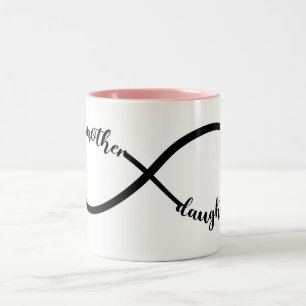 Caneca De Café Em Dois Tons Mãe Filha Infinita