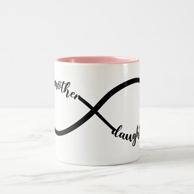 Caneca De Café Em Dois Tons Mãe Filha Infinita (Centro)