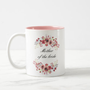 Caneca De Café Em Dois Tons Mãe Floral Da Noiva Mug