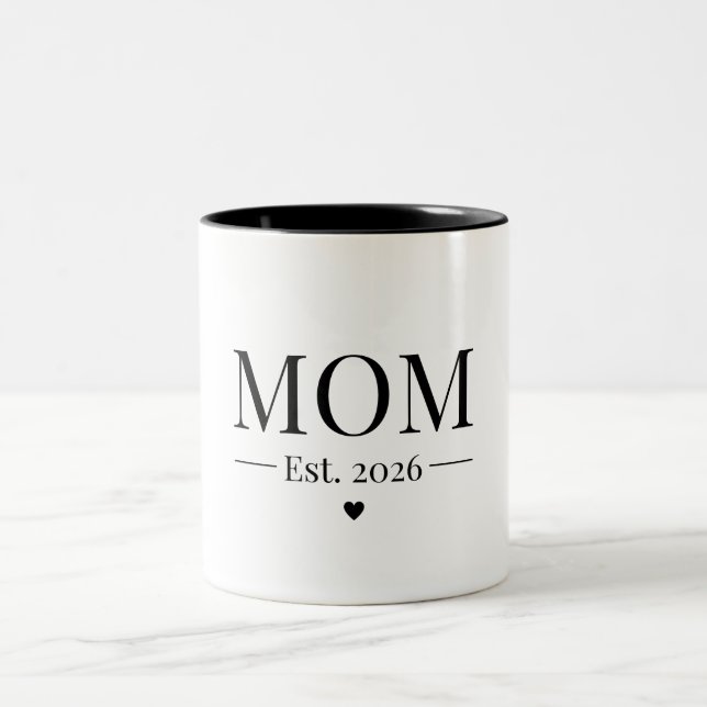 Caneca De Café Em Dois Tons Mãe Fundada em 2026 (Centro)