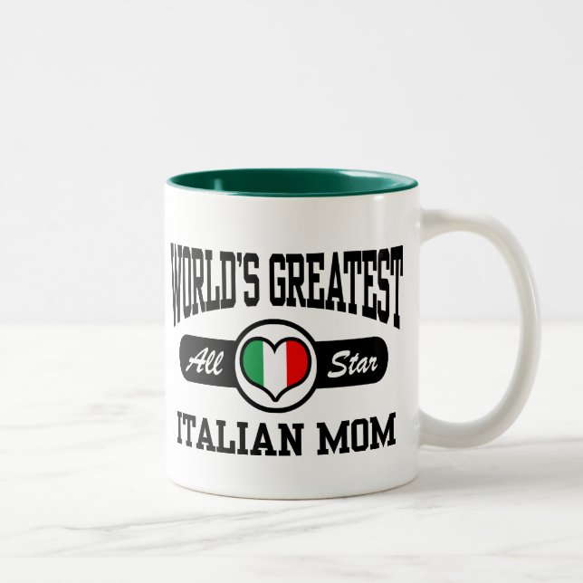 Caneca De Café Em Dois Tons Mãe italiana (Direita)