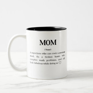 Caneca De Café Em Dois Tons Mãe Mug