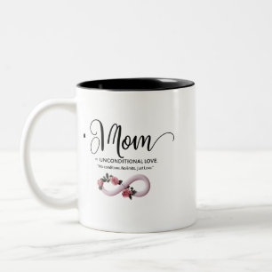 Caneca De Café Em Dois Tons Mãe - Mug Infinito Floral De Amor Incondicional