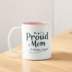 Caneca De Café Em Dois Tons Mãe Orgulhosa de   Dia de as mães Personalizado