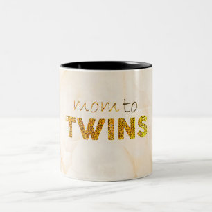 Caneca De Café Em Dois Tons Mãe para Gêmeos
