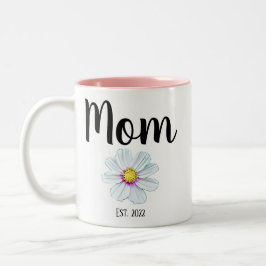 Caneca De Café Em Dois Tons Mãe Personalizada Est. Mug De Café De Duas Tonelad
