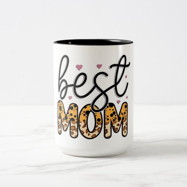Caneca De Café Em Dois Tons Mãe Querida  (Centro)