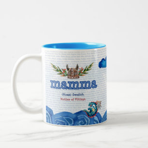 Caneca De Café Em Dois Tons Mãe sueca de Vikings