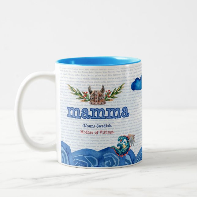 Caneca De Café Em Dois Tons Mãe sueca de Vikings (Esquerda)