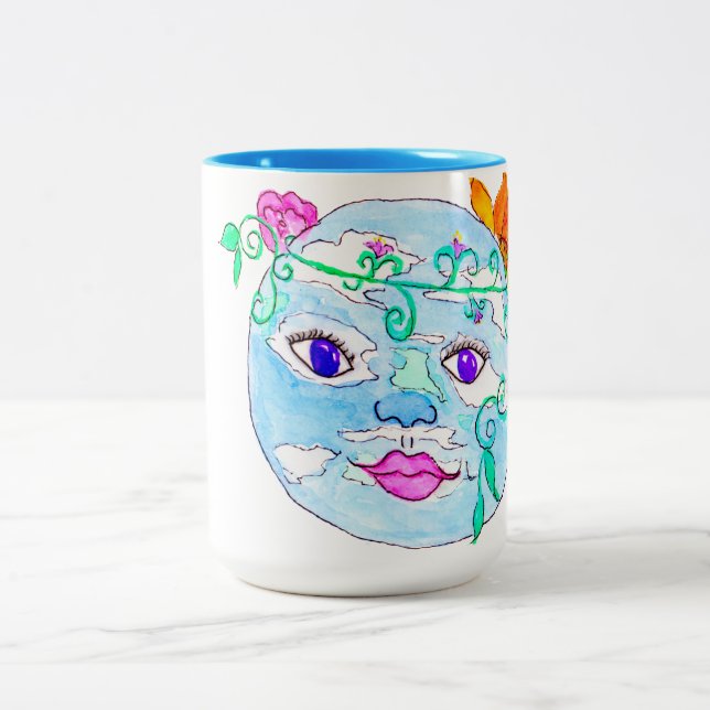 Caneca De Café Em Dois Tons Mãe Terra (Centro)