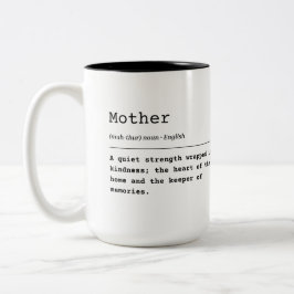 Caneca De Café Em Dois Tons Mãe - Uma Força Silenciosa