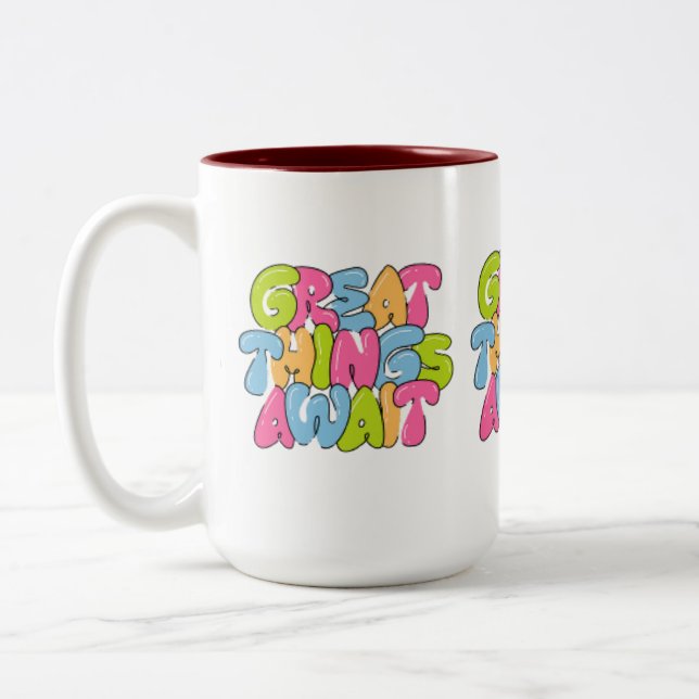 Caneca De Café Em Dois Tons "Mãe, Você É A Asa Dela" (Esquerda)