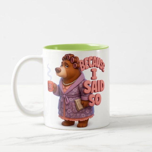 Caneca De Café Em Dois Tons Mãe vs Pai (Esquerda)