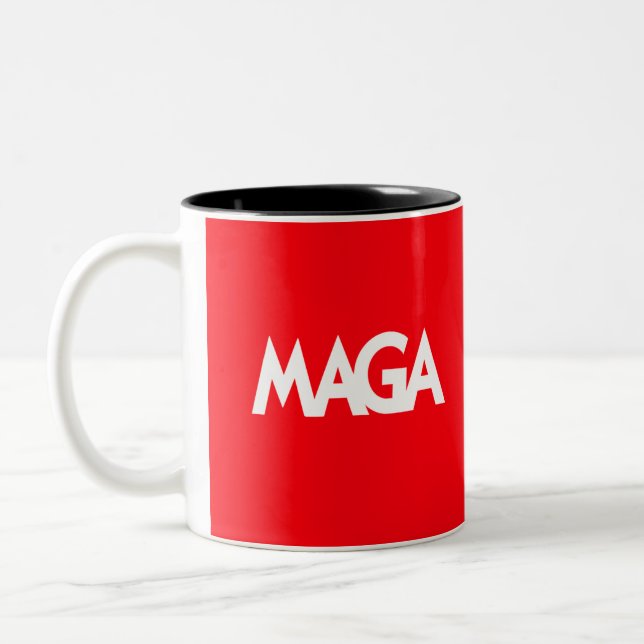 Caneca De Café Em Dois Tons MAGA Mug 02 (Esquerda)