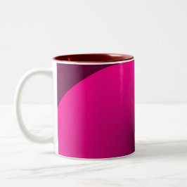 Caneca De Café Em Dois Tons Magenta Spiral Monograma Moderno Tendência Chic