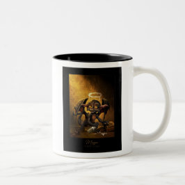 Caneca De Café Em Dois Tons Maggie: Juventude Eyed larga