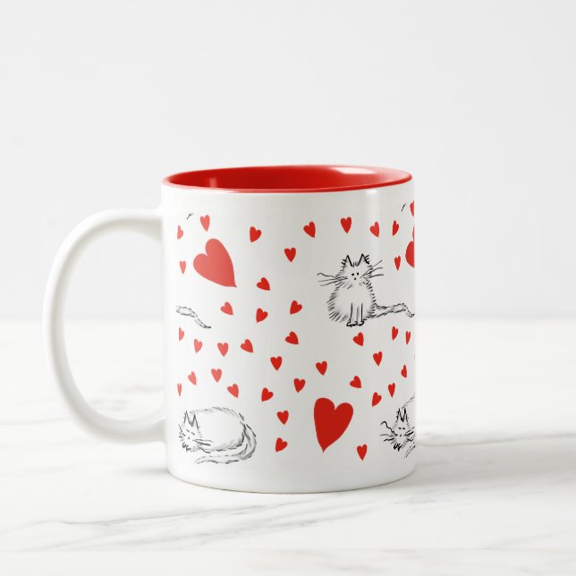 Caneca De Café Em Dois Tons Maggie Love v3 (Esquerda)