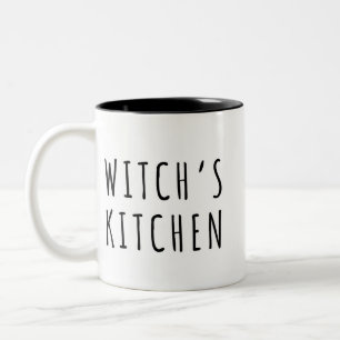 Caneca De Café Em Dois Tons Magia Branca da Cozinha das Bruxas