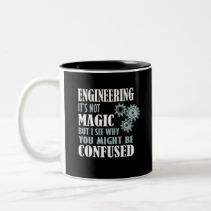 Caneca De Café Em Dois Tons Magia De Engenharia Eu Vejo Por Que Você Pode Ser