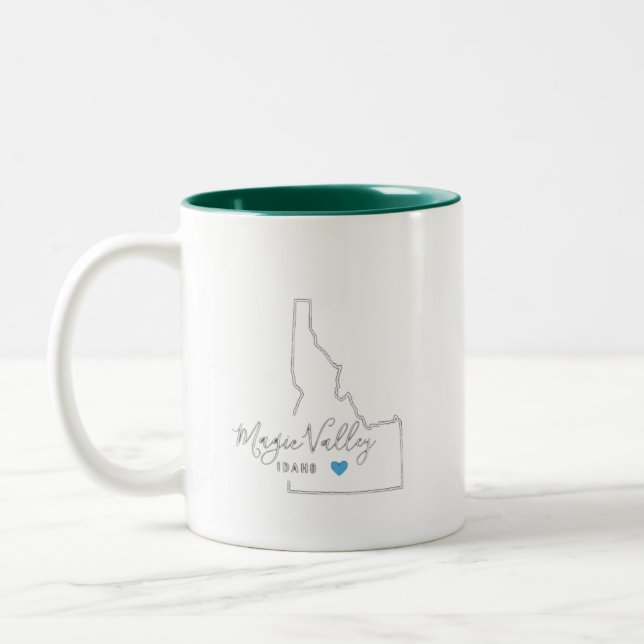 Caneca De Café Em Dois Tons Magic Valley Idaho Coffee Mug (Esquerda)