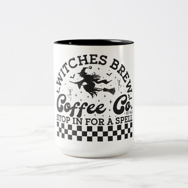 Caneca De Café Em Dois Tons Mágica de bruxa (Centro)
