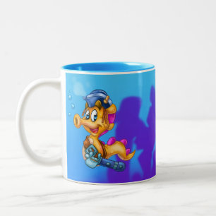 Caneca De Café Em Dois Tons Mágica de desenho animado de FriendFish