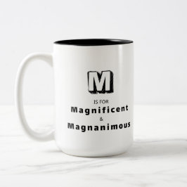Caneca De Café Em Dois Tons Magnífico e Magnânimo M - Luxo Personalizado