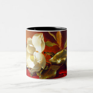 Caneca De Café Em Dois Tons Magnolia em Red Velvet Martin Johnson Heade