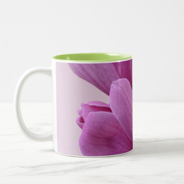Caneca De Café Em Dois Tons Magnólia Rosa Pálida (Esquerda)