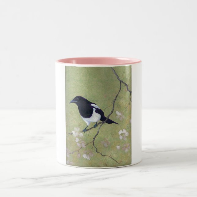 Caneca De Café Em Dois Tons magpie e dogwood (Centro)