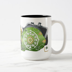 Caneca De Café Em Dois Tons Mah Jongg Coin Purses Mug