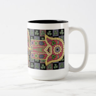 Caneca De Café Em Dois Tons Mah Jongg Lucky Mug
