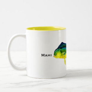 Caneca De Café Em Dois Tons Mahi Mahi Mug   Mug de peixe