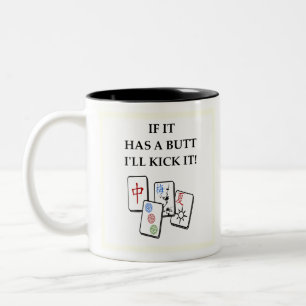 Caneca De Café Em Dois Tons mahjong