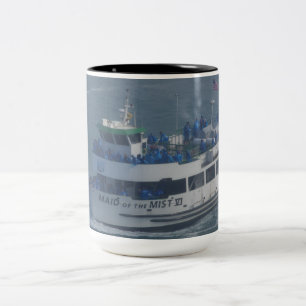 Caneca De Café Em Dois Tons Maid de neblina no rio Niagara