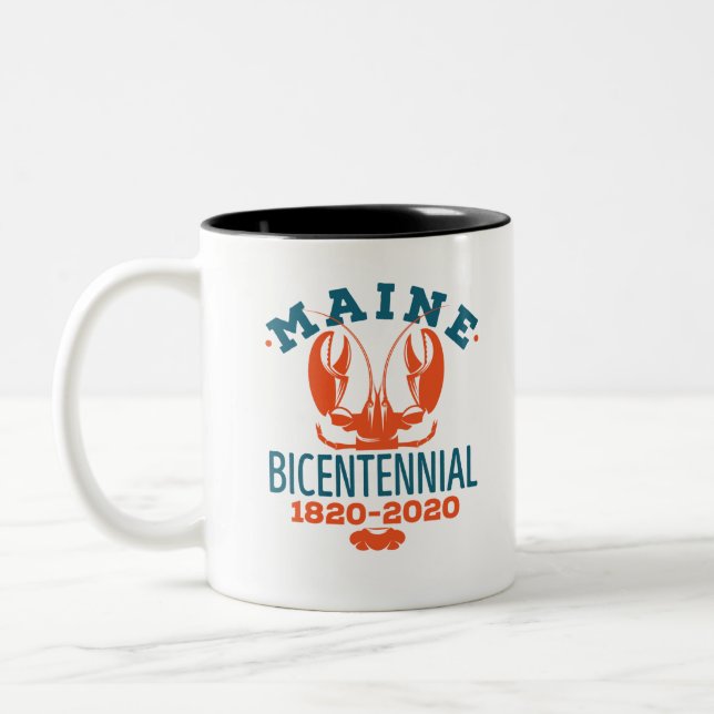 Caneca De Café Em Dois Tons Maine Bicentenal 1820-2020 (Esquerda)