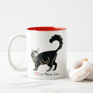 Caneca De Café Em Dois Tons Maine Coon Coffee Mug
