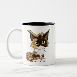 Caneca De Café Em Dois Tons Maine Coon Katze mit Namen