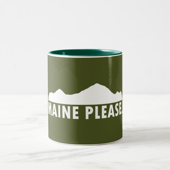Caneca De Café Em Dois Tons Maine, por favor (Centro)