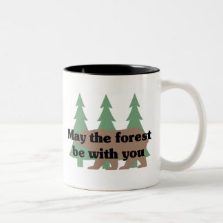 Caneca De Café Em Dois Tons Maio a floresta seja com você