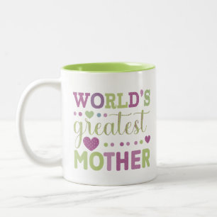 Caneca De Café Em Dois Tons Maior Mãe do Mundo