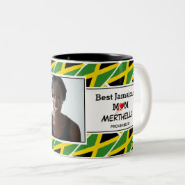 Caneca De Café Em Dois Tons MAIS BEST JAMAICAN MOM Personalizada Foto do Sinal